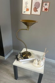 Resim Bamyum Eskitme Renk Masa Lambası Dekoratif Abajur Çocuk Odası Başucu Lambası Okuma Lambası 