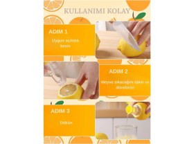Resim Iki Kişilik Bpa'sız Kapaklı Limon Sıkacağı, Meyve ve Içecekler Için Ideal 