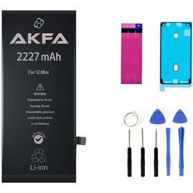 Resim iPhone 12 Mini Telefon Batarya- 2227 mAh+Tamir Seti 