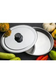 Resim Baydursan Paslanmaz Çelik Tencere&tava Kapağı Parlak Kalın Metal Kapak 
