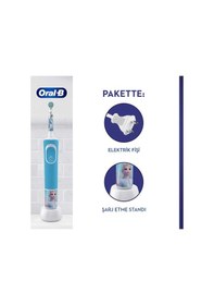 Resim Oral-B D100 Vitality Frozen Özel Seri Çocuklar İçin Şarj Edilebilir Diş Fırçası 