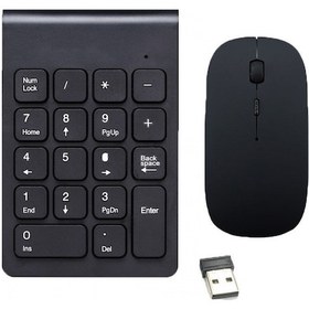 Resim Kablosuz Sayısal Tuş Takımı, Mini 2.4g 18 Tuşlu Sayısal Tuş Takımı, Taşınabilir Sessiz Finansal Muhasebe Sayısal Tuş Takımı Klavyesi, Kablosuz Fare Diğer 
