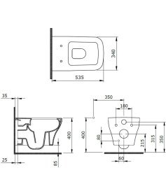 Resim Bocchi Firenze Rimless Asma Klozet Mat Kahverengi Kapak Hariçtir 1304-025-0128 