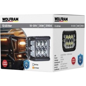 Resim Led Kaput Üstü Off-road Lambası 6 Led Beyaz 6 Led Sarı Çakar Fonksiyonlu 10/30v E-belgeli 36w 31904 