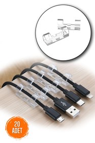 Resim Otaru Kablo Düzenleyici Kendinden Yapışkanlı Bilgisayar Monitor Kablo Saklama Kroşe Organizer 