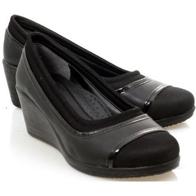 Resim Siyah Ortopedik Dolgu Topuk Ayakkabı 