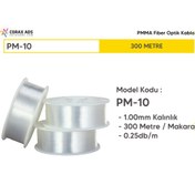 Resim 1mm 300 METRE PMMA UÇTAN IŞIMA FİBER OPTİK AYDINLATMA KABLOSU 