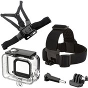 Resim Gplus Gopro Hero 13 / 12 / 11 / 10 / 9 Muhafaza Kafa Bandı Göğüs Kemeri 5 Parça Set Go209 