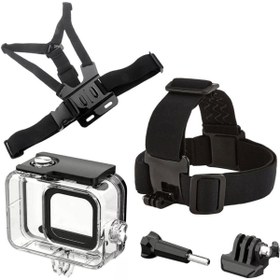 Resim Gplus Gopro Hero 13 / 12 / 11 / 10 / 9 Muhafaza Kafa Bandı Göğüs Kemeri 5 Parça Set Go209 