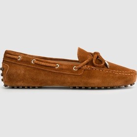 Resim Cabani Terano Taba Hakiki Deri Bağcıklı Günlük Loafer (Makosen) Kadın Ayakkabı 