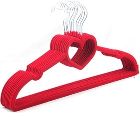 Resim Premium Serisi 20'li Ekonomik Paket Kadife Kaydırmaz Elbise Kıyafet Askısı, 10 Siyah + 5 Mor + 5 Kırmızı 