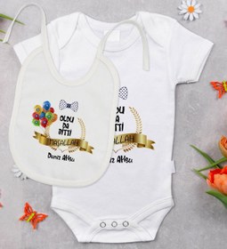 Resim Bitmeyen Kartuş Bebek Body Zıbın Ve Mama Önlüğü 