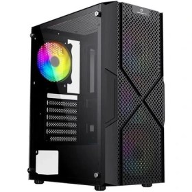 Resim GameBooster GB-PW908B USB 3.0, ATX Mesh Panel, Dahili 4 RGB Fanlı (3 Ön 1 Arka) , Siyah Oyuncu Kasası (PSU yok) 