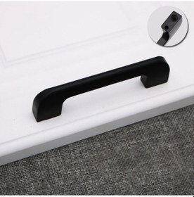 Resim Mufunye 96mm Delik Merkezi Modern Kare Çelik Dolap Kolu, Ahşap Mobilyalar İçin Dayanıklı Ve Kolay Kurulum 
