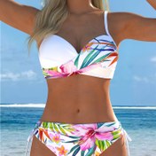 Resim Avrupa ve Amerikan Modası Kadınlar için Yırtmaçlı Stil Bikini Takımı 