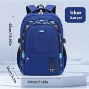 Resim Turcoshop11 Yeni İlkokul Öğrencileri Okul Çantası Erkekler 1-3-6 Sınıflar Kraliyet Mavisi Büyük Hafif Büyük Kapasiteli Sırt Çantaları Kraliyet Mavisi 