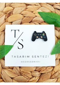 Resim Rozet Metal Çanta Şapka Takı Aksesuar Playstation Joystick Çok Renkli 