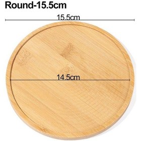 Resim Round-15.5cm-bambu Ahşap Tepsi Basit Yuvarlak Kare Altıgen Dikdörtgen Saksı Tabanı Yetiştiricilerinin Pot Stander Succulents Bonsai Tutucu Ev Dekor 