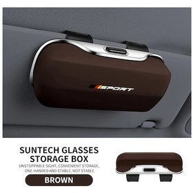 Resim Dashanshop Alman Üç Renkli Tam Kapalı Katlanır Gözlük Kabı Brown Car Güneşlikli Modellik Toz Geçirmez 