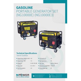Resim NPower 10 kVA Trifaze Portatif Benzinli Jeneratör NG10E3 