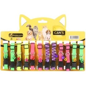 Resim Lastikli Esnek Çıngırak Zilli Kedi Tasması 