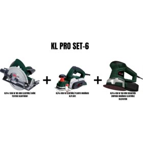 Resim Klpro Set-6 (1350 W 185 mm Elektrikli Daire TESTERE+850 W Planya MAKİNASI+450 W 150 mm Eksantrik Zımpara Makinası) 