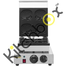Resim Kitchbox Ticari Endüstriyel Hello Kitty Waffle Makinesi 