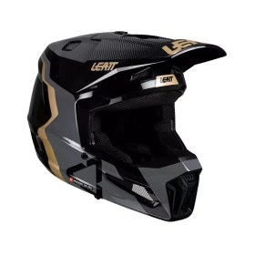 Resim Leatt Moto 3.5 Junior V25 motosiklet kros enduro kaskı + Vizion 2.5s gözlük siyah M 