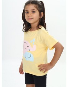Resim Toontoy Kids Toontoy Kız Çocuk Fil Baskılı Tişört Sarı 
