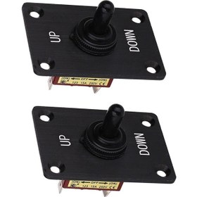 Resim 2 Adet Tekne 3 Pin Yukarı Aşağı Açılı / Kapama / Anlık Geçiş Anahtarı Paneli 12 V 15A(Yurt Dışından) 