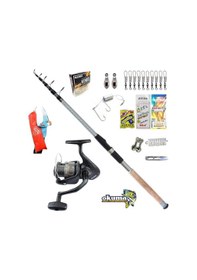 Resim Revenger Rv-40 Remixon Carbo-x 240cm 60-120gr Kıyı Tele Spin Olta Takımı Seti 
