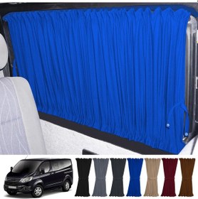 Resim Pandami Ford Custom Kısa Şase 2012+ Uyumlu Mavi Raylı Oto Perde Takımı 