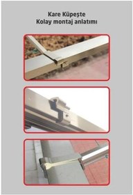 Resim EYM Balkon Çamaşır Kurutma Askısı Dikdörtgen Küpeşte 80 * 30 Bronz 