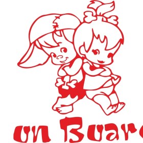 Resim Sticker Fabrikası Arabada Çocuk Var Sticker 00665 