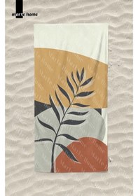 Resim Marte Home Abstra 2 - Baskılı Plaj Havlusu Kahverengi 