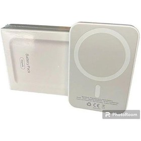 Resim Magsafe 5000mah Iphone Uyumlu Kablosuz Wireless Powerbank Sarj Aleti-917 Siyah 