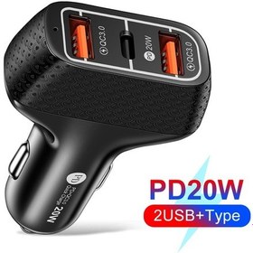 Resim Lovebay 3 Usb Araç Şarj Cihazı Hızlı Şarj Pd Hızlı Şarj Qc 3.0 Tip C Pd Telefon Fişi Araç Adaptörü İphone Uyumlu 13 Xiaomi 12 10s Vb. 