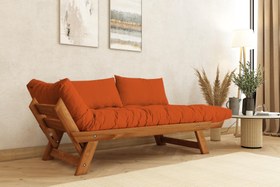 Resim WOODESK ADALAR MASİF AHŞAP KANEPE, TİK-TURUNCU RENK 