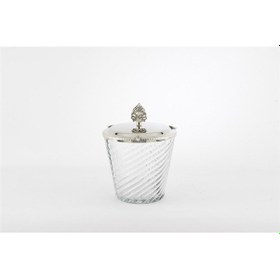 Resim Mikasa Moor Gümüş Kapaklı Cam Kavanoz 14x18cm Gümüş - Şeffaf 