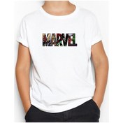 Resim Marvel Heroes In Post 2 Beyaz Çocuk Tişört Beyaz 