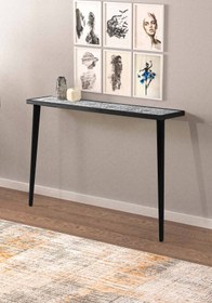 Resim bluecape Esperanza 122x20cm Doğal Masif Ayaklı Siyah Dresuar 