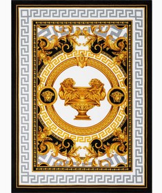 Resim La Coupe Des Dieux Baskılı, Pamuklu, Plaj Havlusu, Versace Home, Lüks Tasarım - Çok Renkli Sarı 