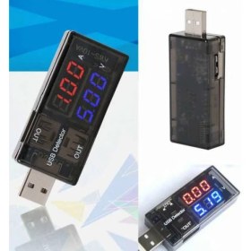 Resim Wozlo USB Voltmetre USB Ampermetre USB Akım Ölçer - Çift USB Çıkışlı 