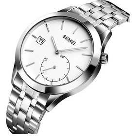 Resim Fastbuy Skmeı 1581 Yaratıcı Moda Erkek İzle, Basit Rahat Açık Hava Sporları, Su Geçirmez İki Pimli Kuvars Saat, Gümüş Çelik K Çok Renkli 