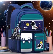 Resim Wangxi 2025 Yeni Uzay Karikatür Kraliyet Mavisi Yeşil Astronot Sırt Çantası Üniversite Seyahat Kraliyet Mavisi Yeşil 