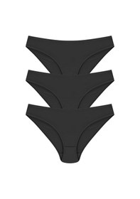 Resim Papatya 12 Adet Siyah Renk Bikini Külot Siyah 