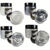 Resim Metalik Akrilik Boyalar 40g - Sanatçılar ve Başlangıç İçin Şişe İçi Vinil Macunu, Güçlü Kapak, Su Bazlı Kaya, Deri, Ahşap, Kumaş, Taş Boyası 