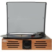 Resim Delixa Midex MTX-106OR Nostaljik Retro Pikap Plak Çalar (Bluetooth Aux Hoparlörlü 3 Devir) İğne Dahil 