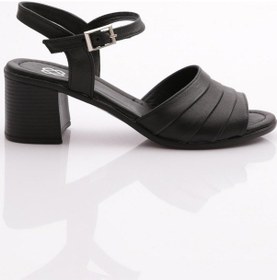 Resim Dgn 1508 Kadin Topuklu Sandalet 1508-2183-R1534 Siyah 