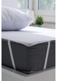 Resim Evony 70x130 Cm Köşe Lastikli Sıvı Geçirmez Pamuk Bebe Alezi Beyaz 